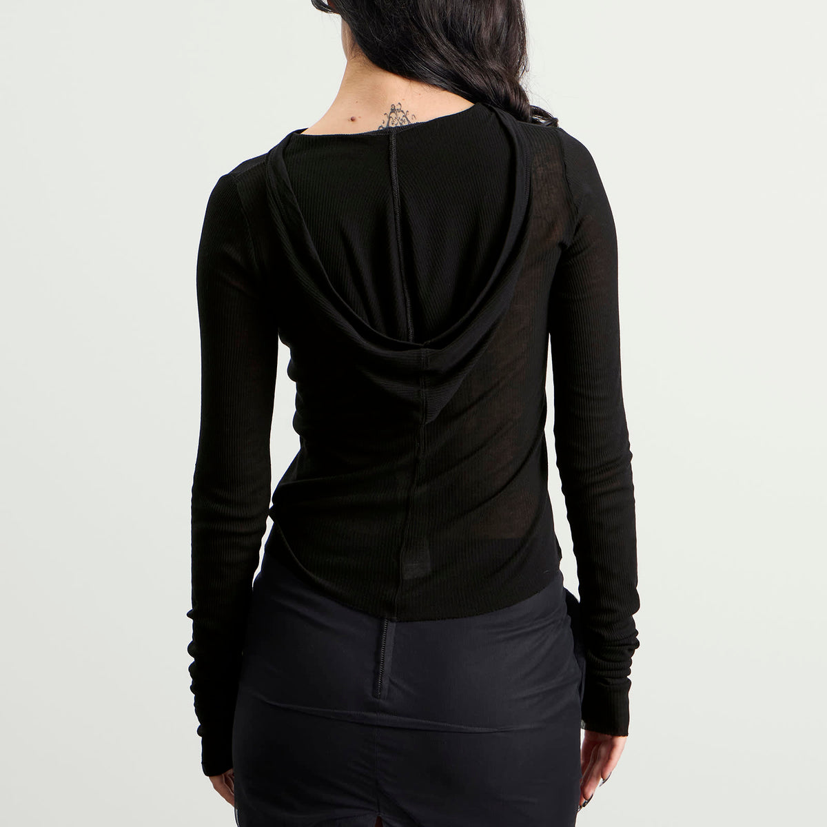 Rick Owens Long Sleeve Hooded Top