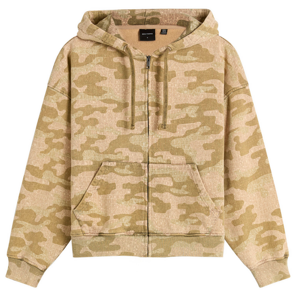 Daily Paper Boxy Camo Zip Hoodie
