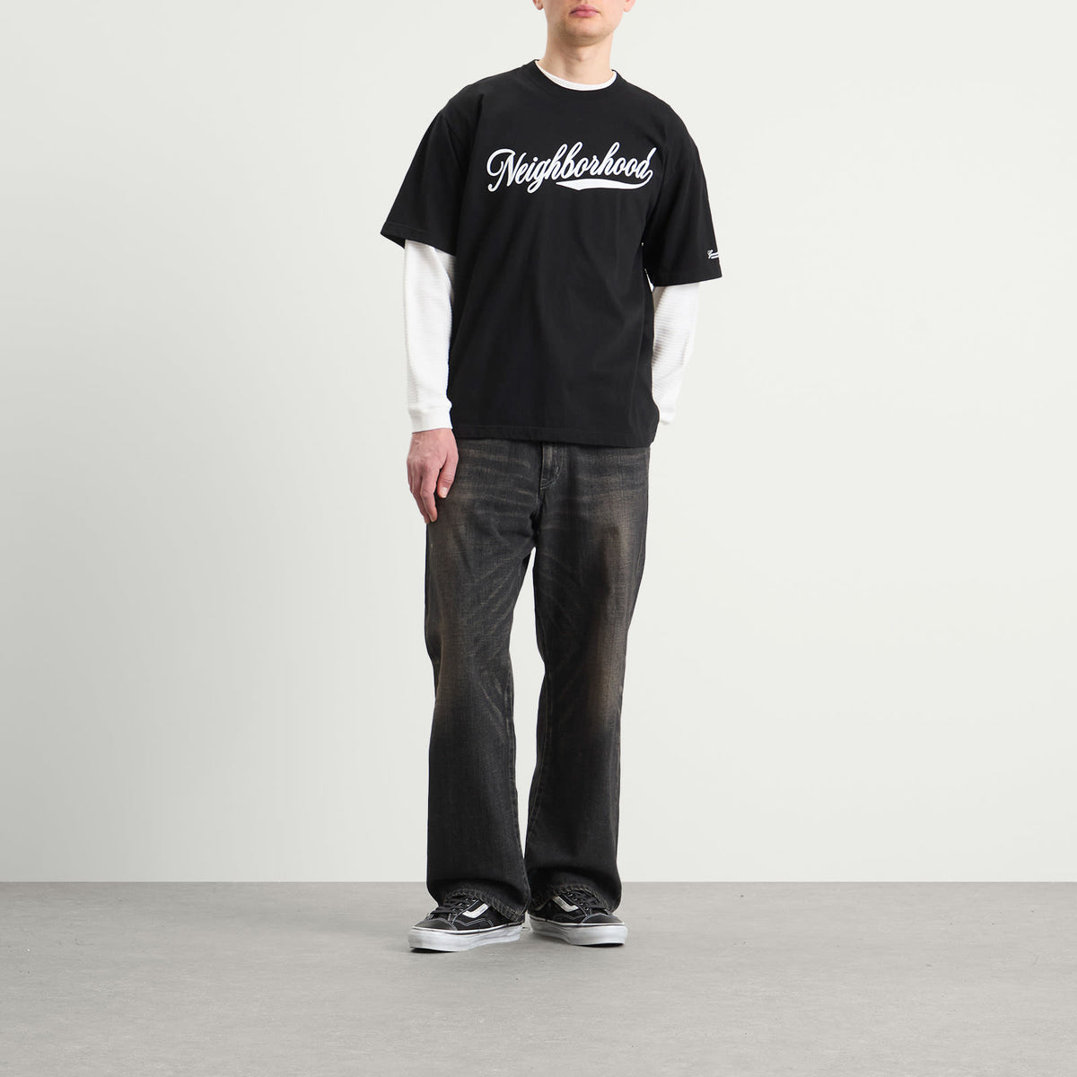Neighborhood Washed Denim DP Wide Jeans