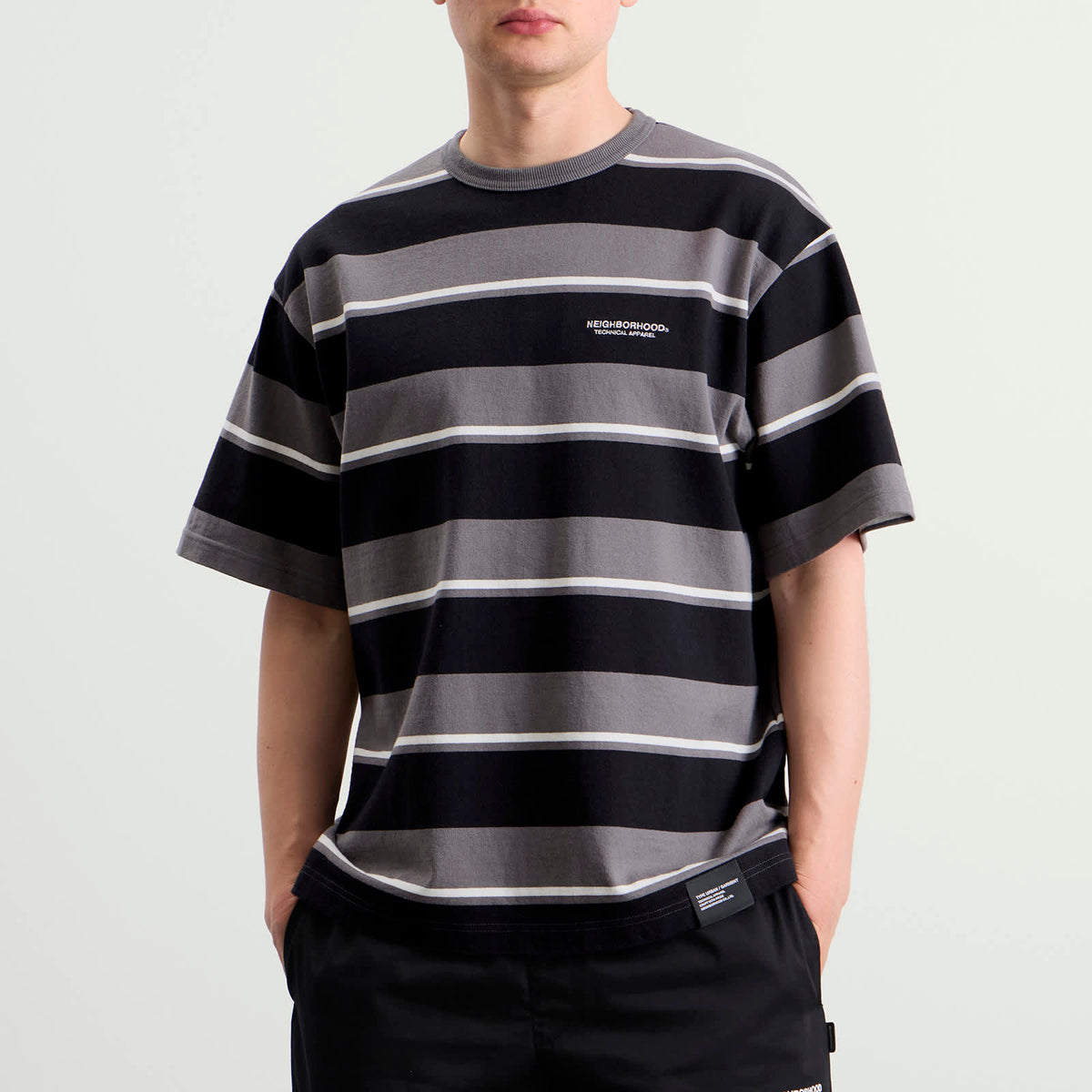 Neighborhood Border Stripe Logo T-Shirt