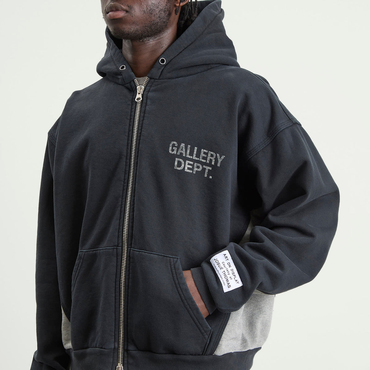 Gallery Dept. Contrast Panel Zip Hoodie