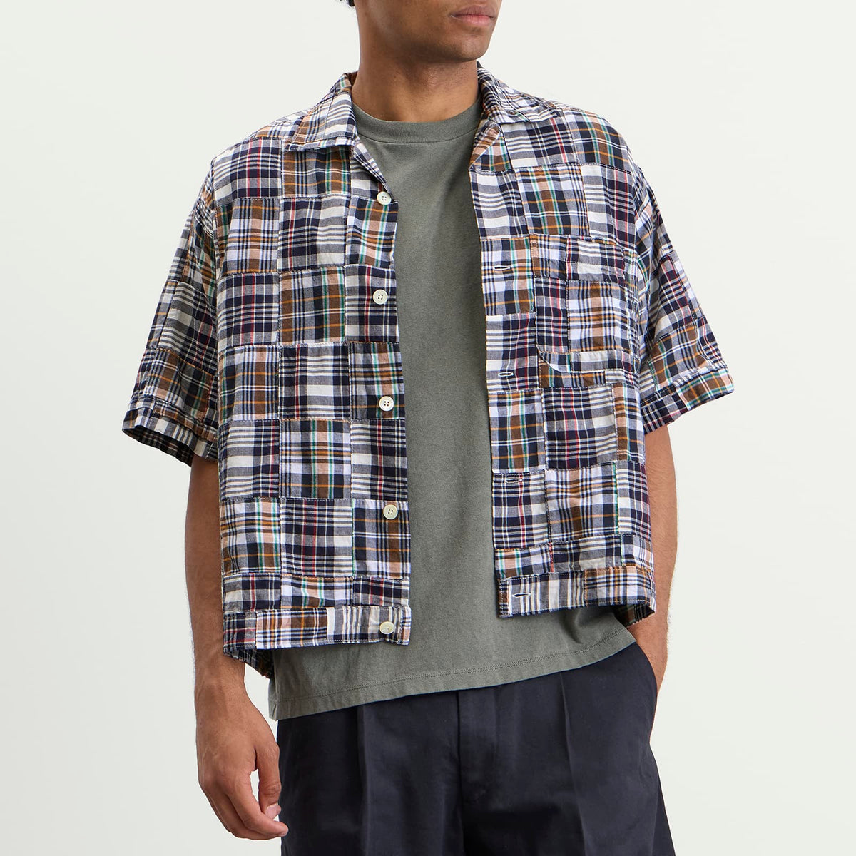 Beams Plus Patchwork Madras Cabana Shirt