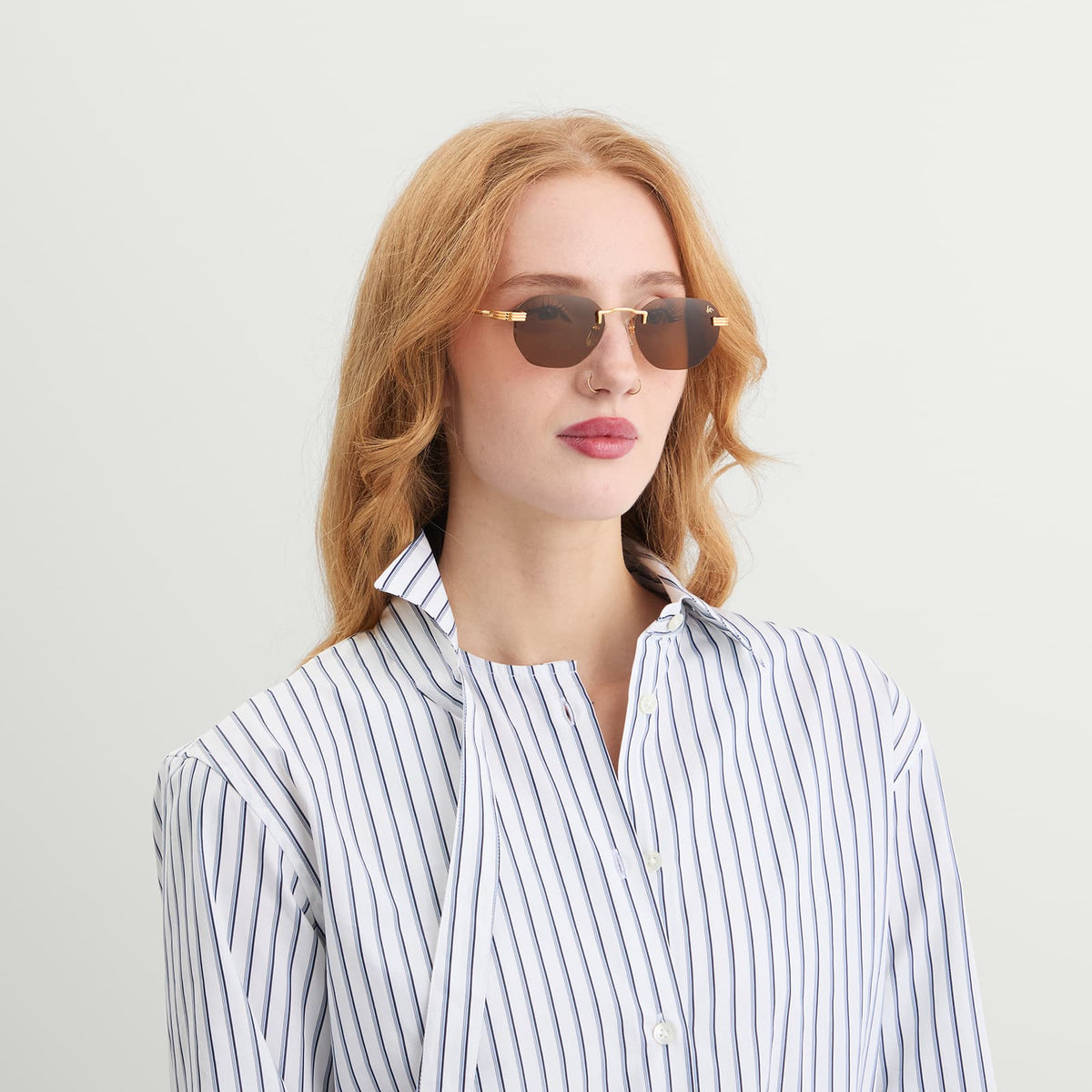 Vintage Frames Company Detroit Player Rimless Sunglasses