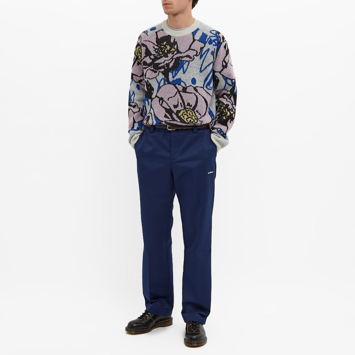 Soulland Esrum Floral Crew Knit