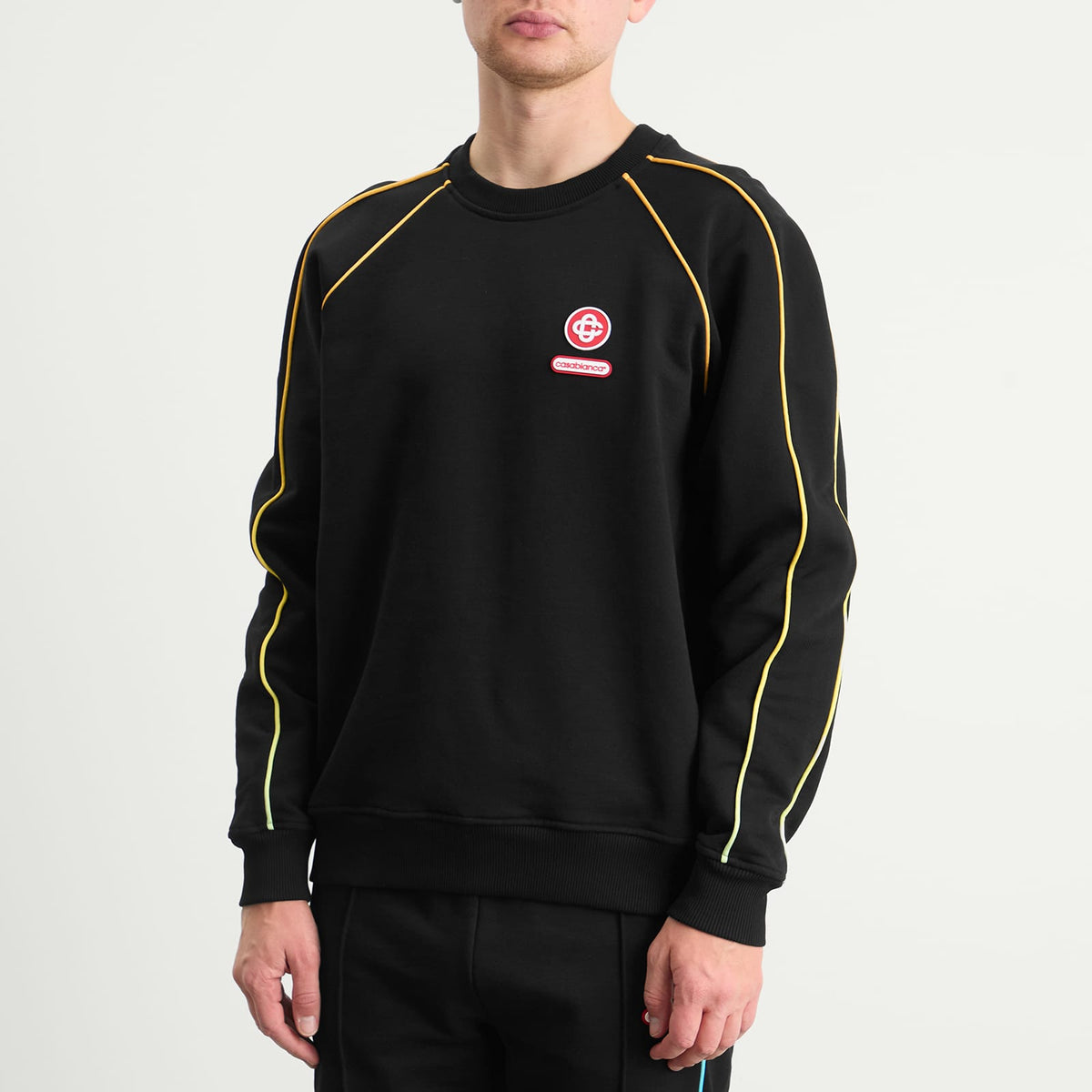 Casablanca Black Loopback Gradient Piping Raglan Sweatshirt