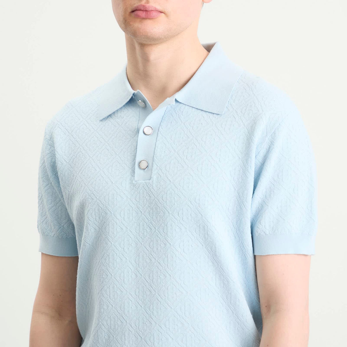 Casablanca Pointelle Monogram Polo
