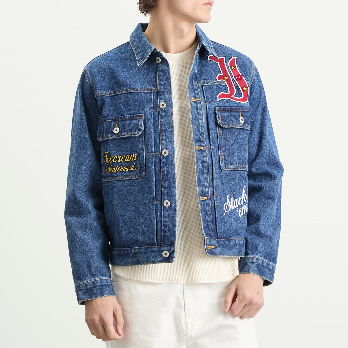 ICECREAM Mascot Denim Trucker Jacket