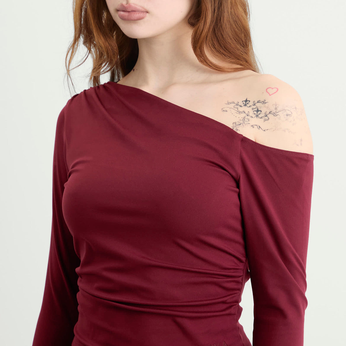 TALA 365 Cupro Gathered Long Sleeve Top