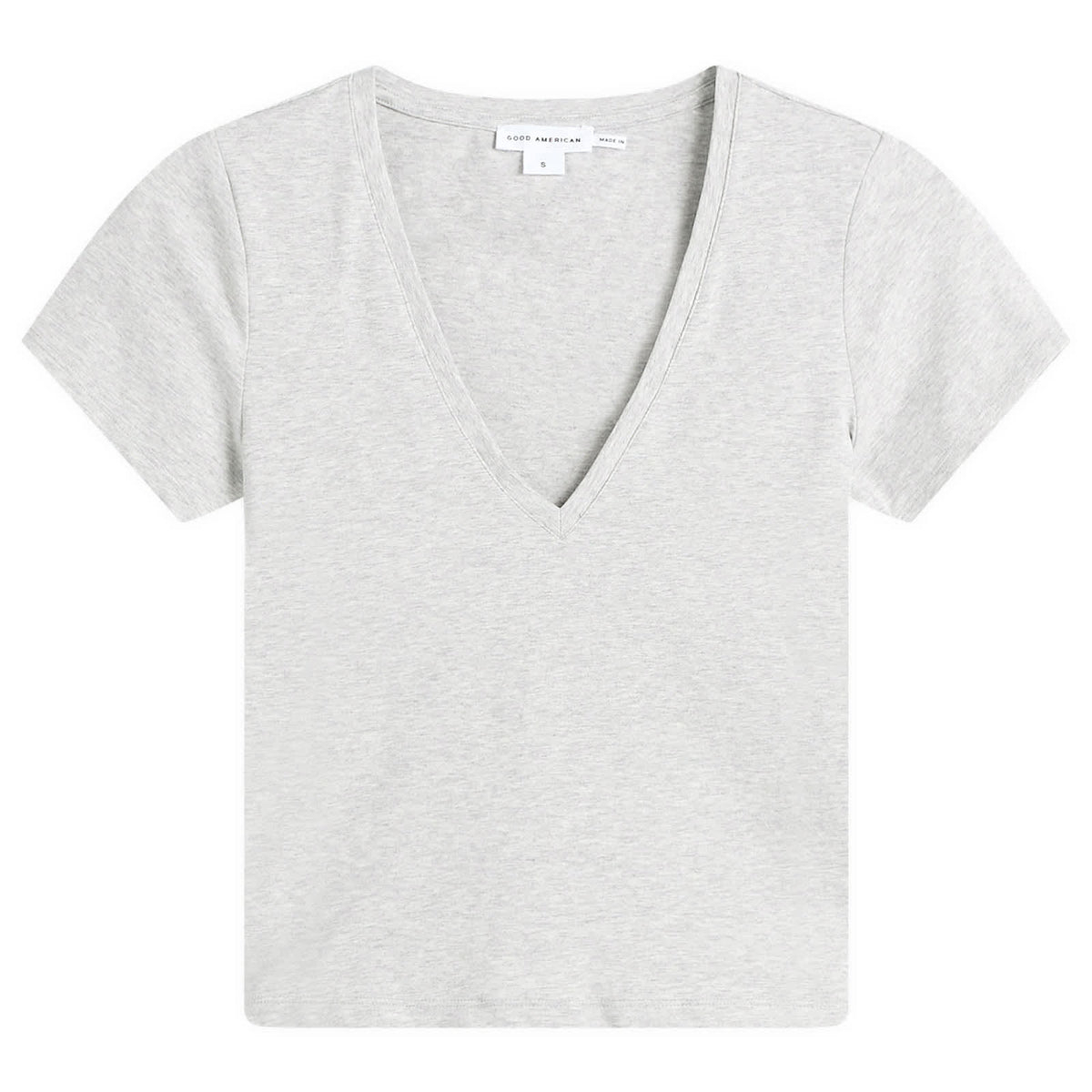 Good American Super Stretch V-Neck Baby T-Shirt