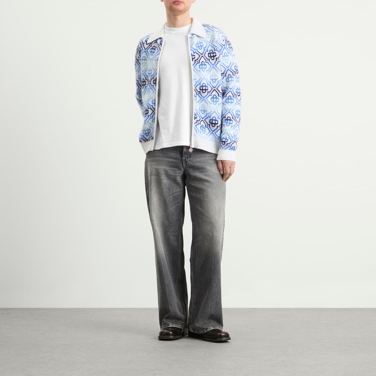 Casablanca Space Dye Monogram Zip Up