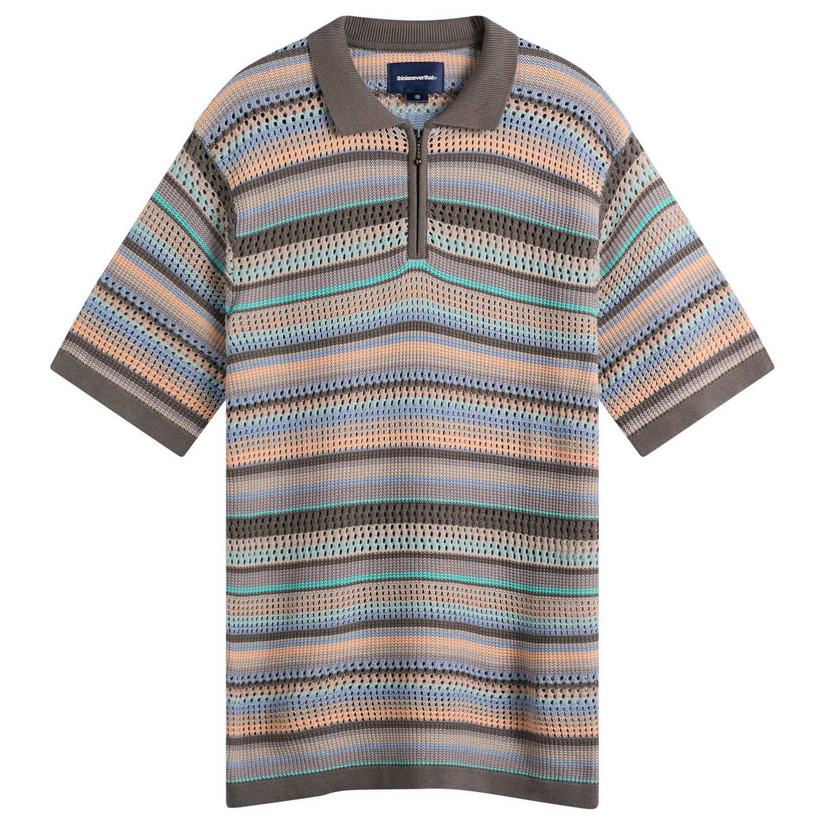 thisisneverthat Striped Knit Polo