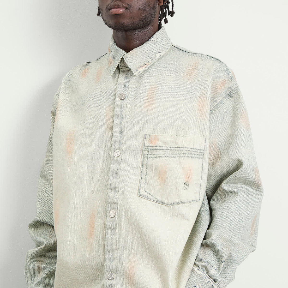 Won Hundred Maza Printed Denim Shirt