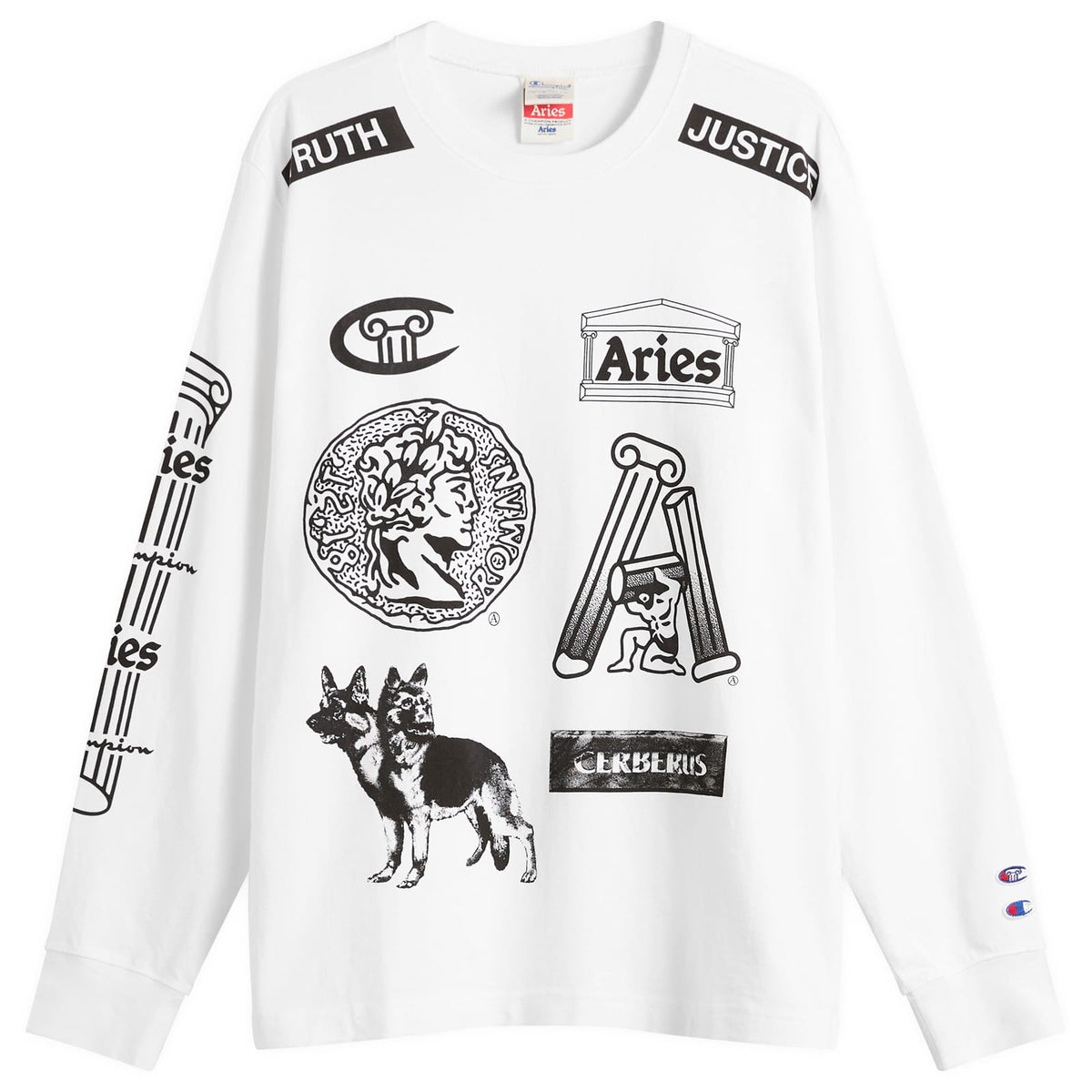 Champion x Aries Sponsor Long Sleeve T-Shirt