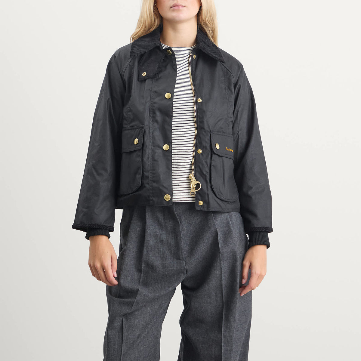 Barbour Cropped Beadnell Wax Jacket
