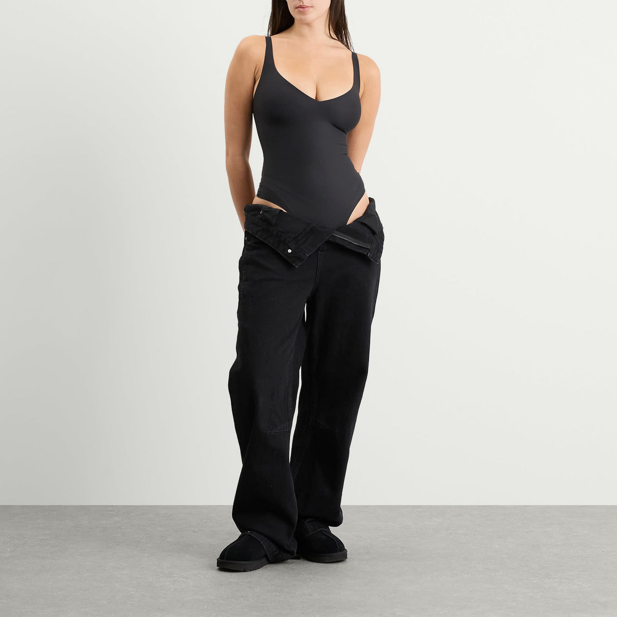 SKIMS Body Unlined Plunge Thong Bodysuit