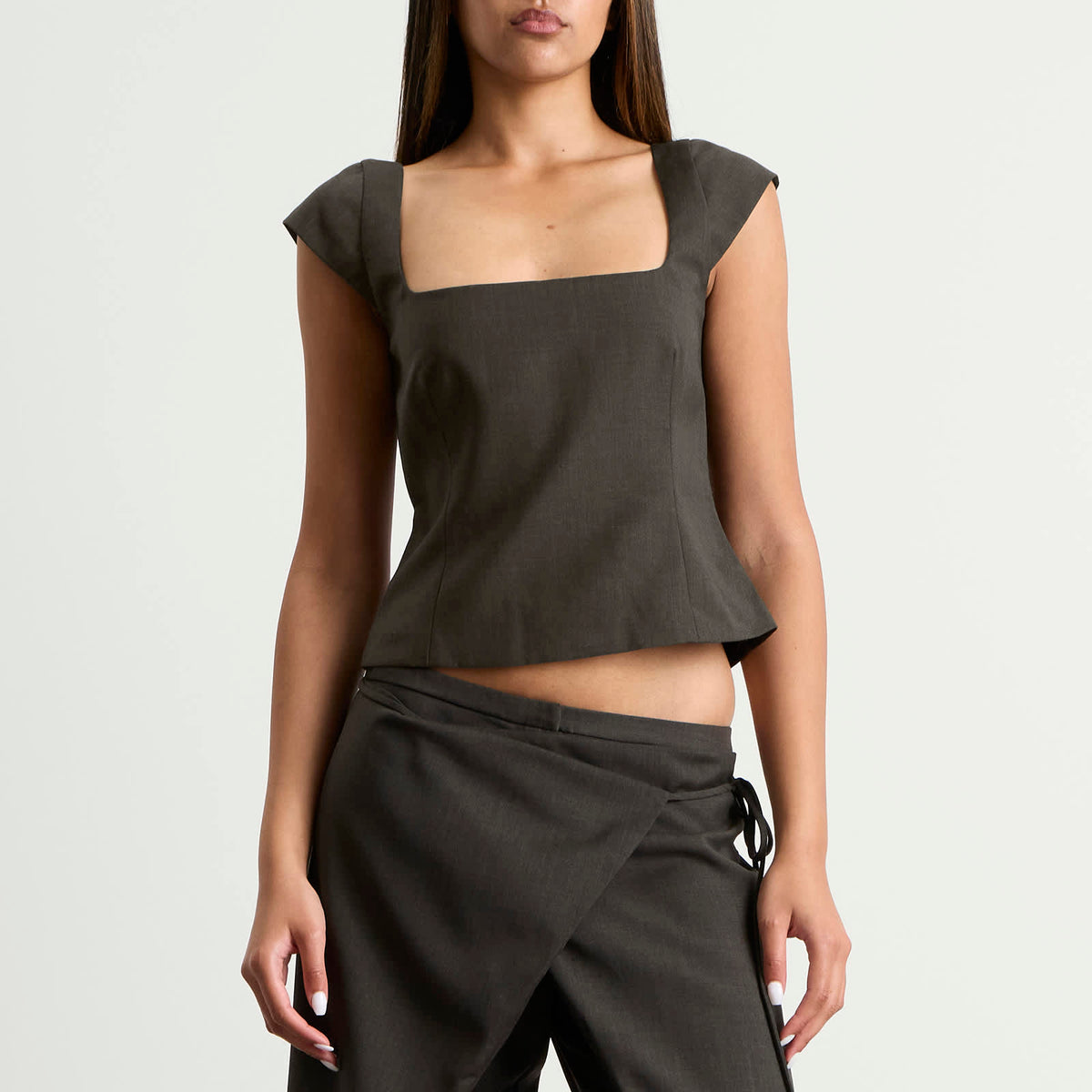 St. Agni Wool Cap Sleeve Top