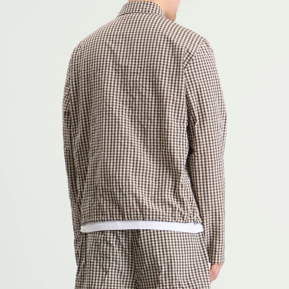 Moncler Checked Zip Up Shirt Jacket