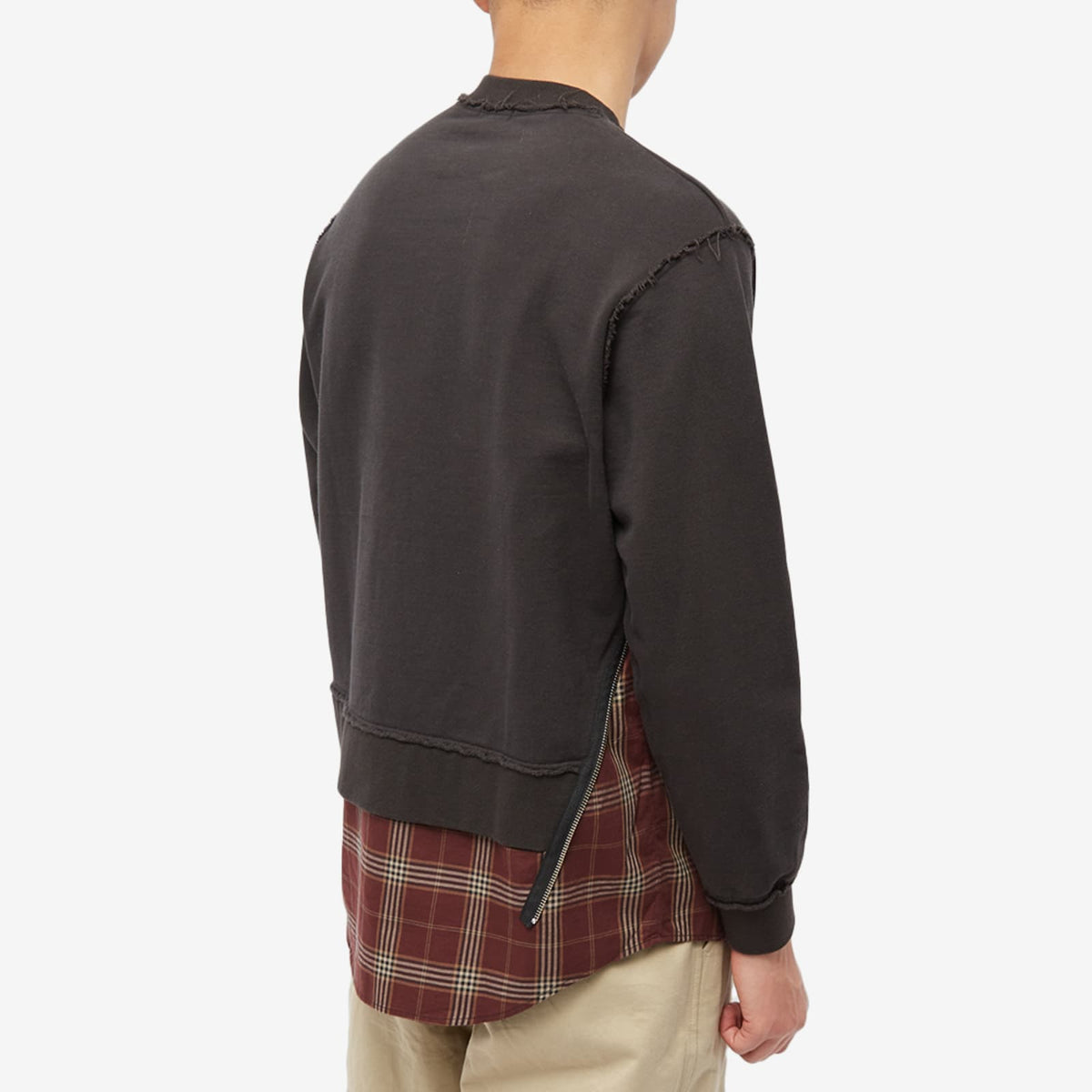 Undercoverism Check Detail Crew Sweat