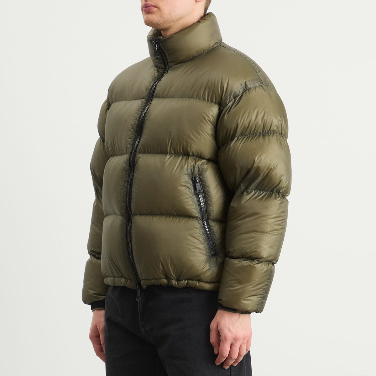 MKI Translucent Funnel Neck Bubble Jacket