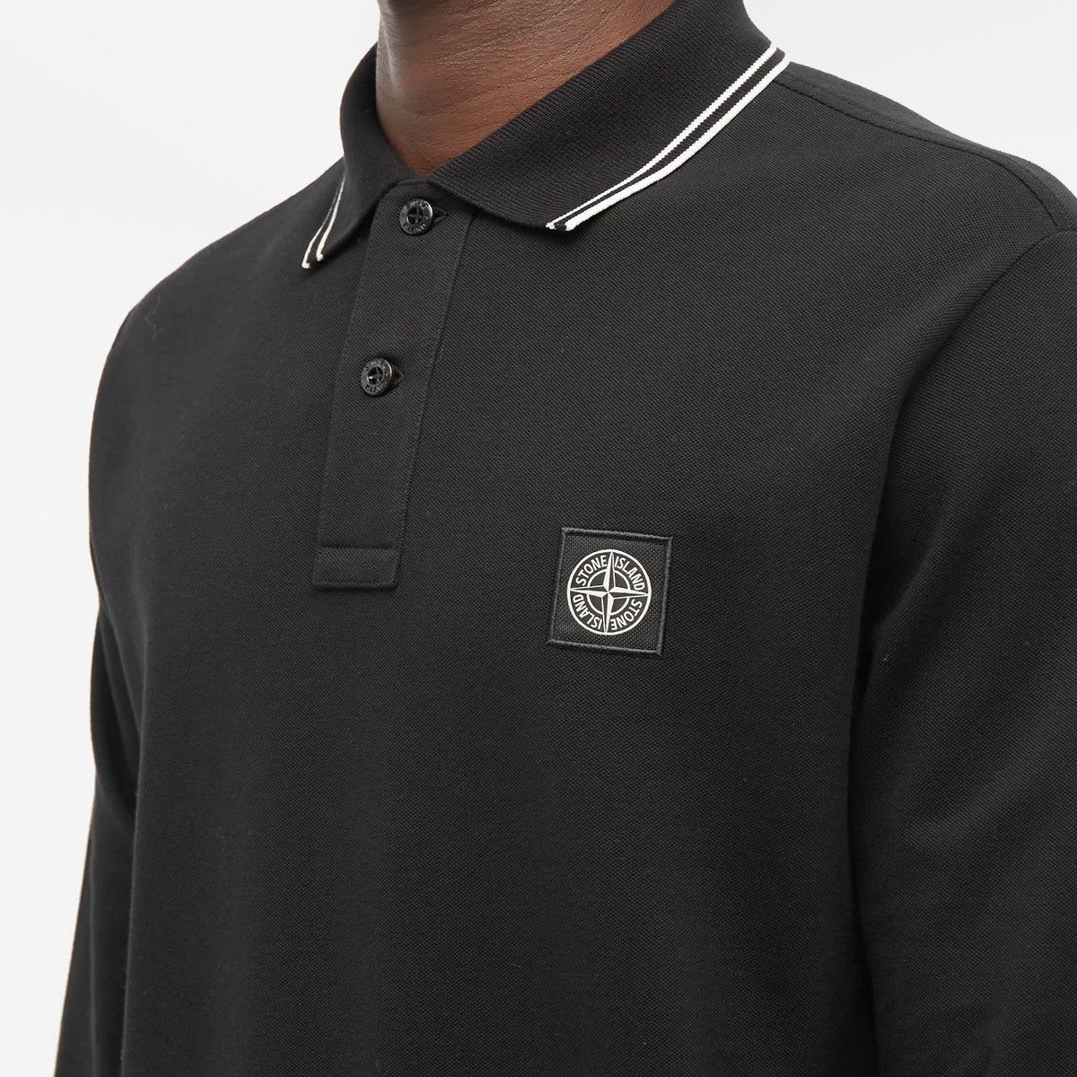 Stone Island Long Sleeve Patch Polo
