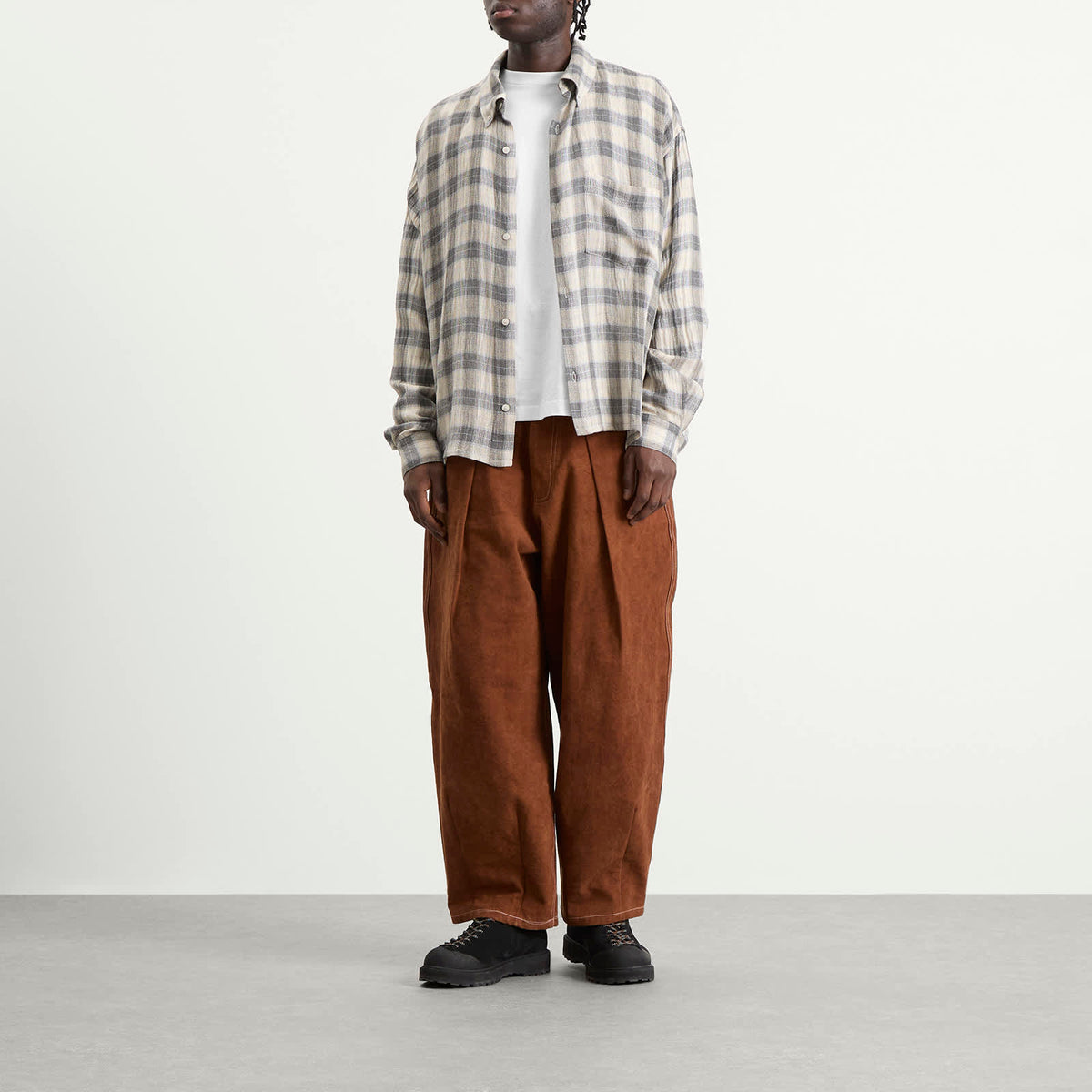 Story mfg. Canvas Brown Wonky-Wear Lush Pants