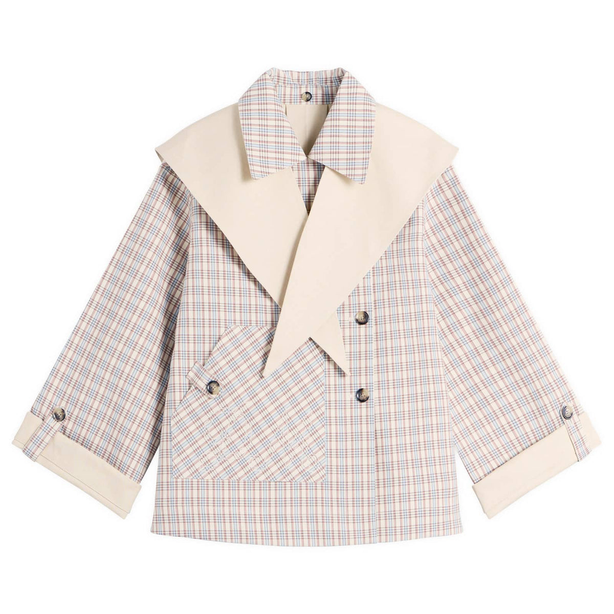 Damson Madder Jerry Reversible Crop Trench Coat