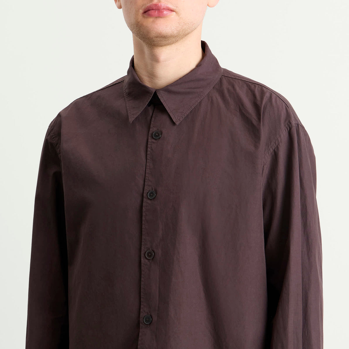 Auralee Garment-Dyed Shuttle Weather Shirt