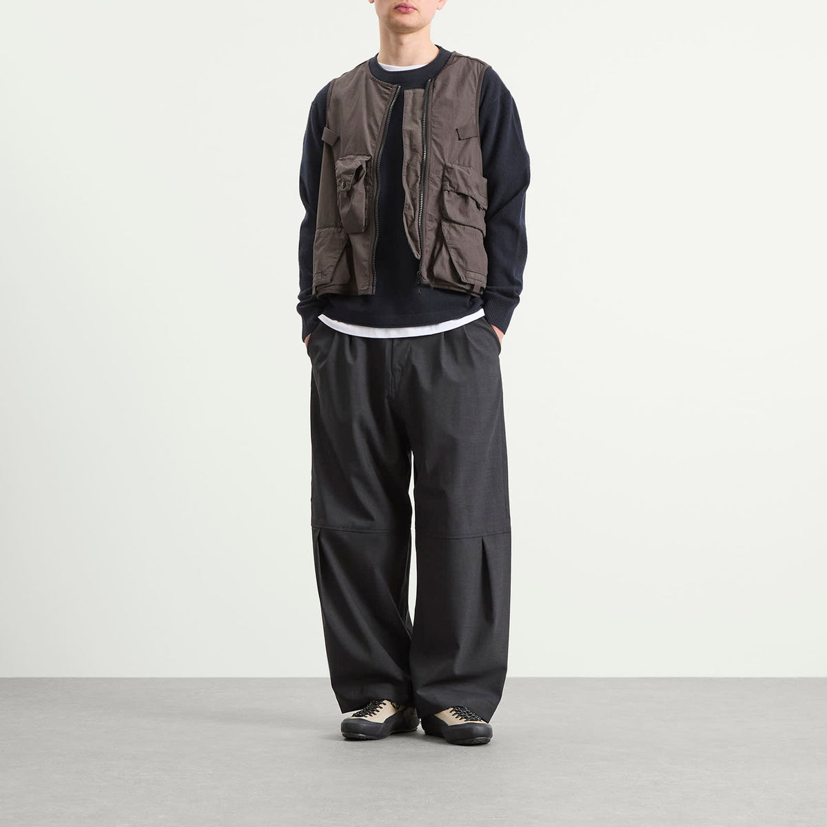 Stone Island Cotton Nylon Micro Ripstop Utility Vest