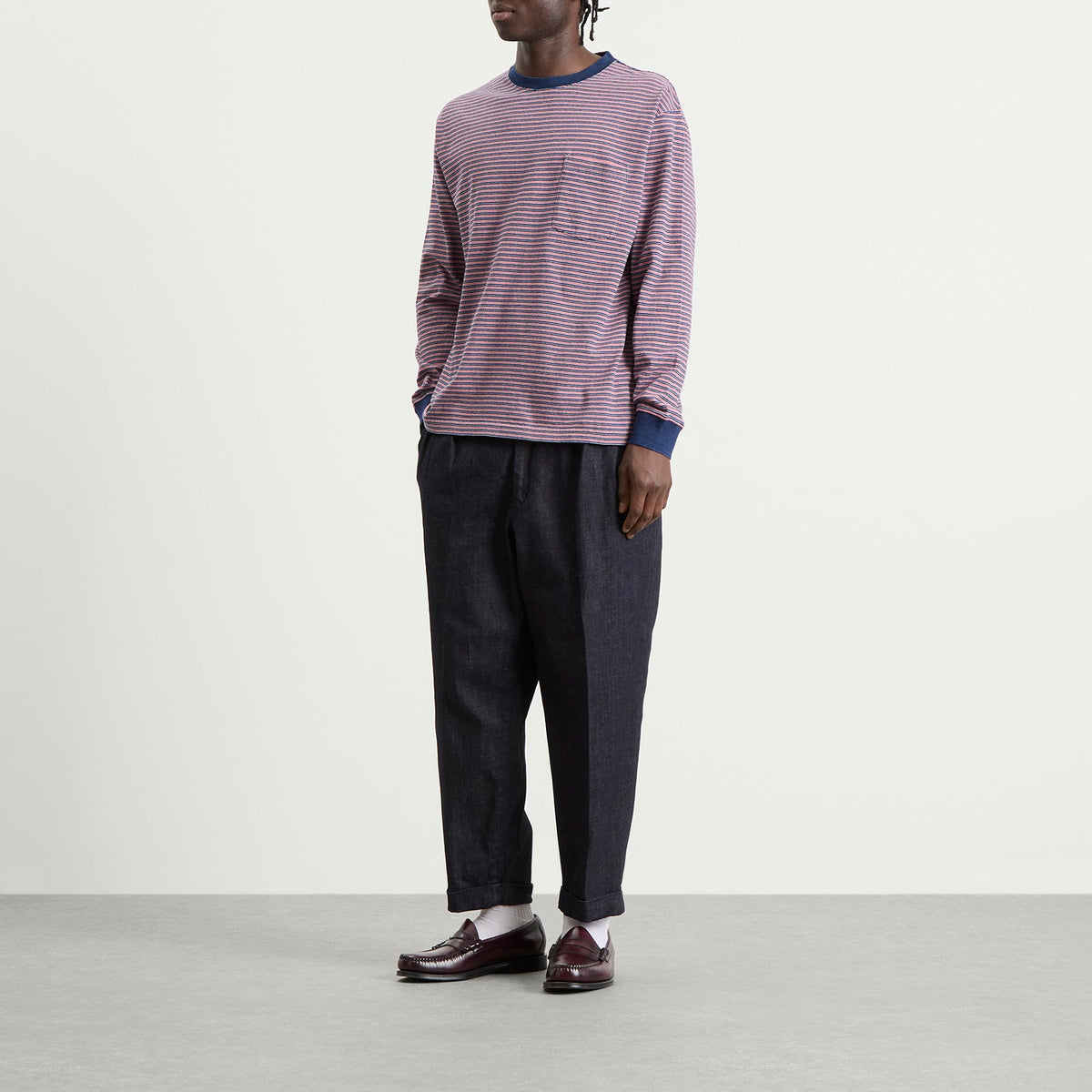 Beams Plus Stripe Long Sleeve T-Shirt