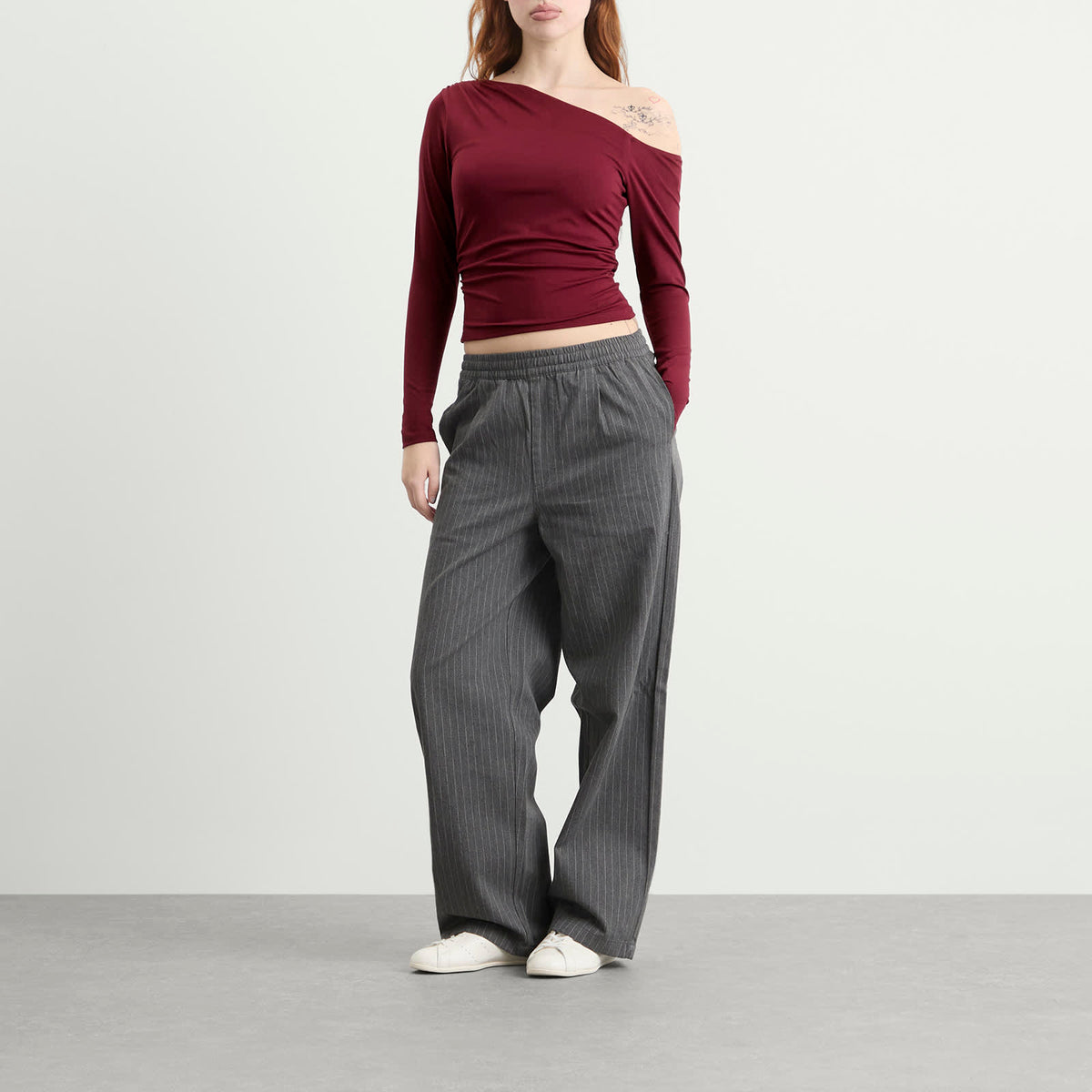 TALA 365 Cupro Gathered Long Sleeve Top