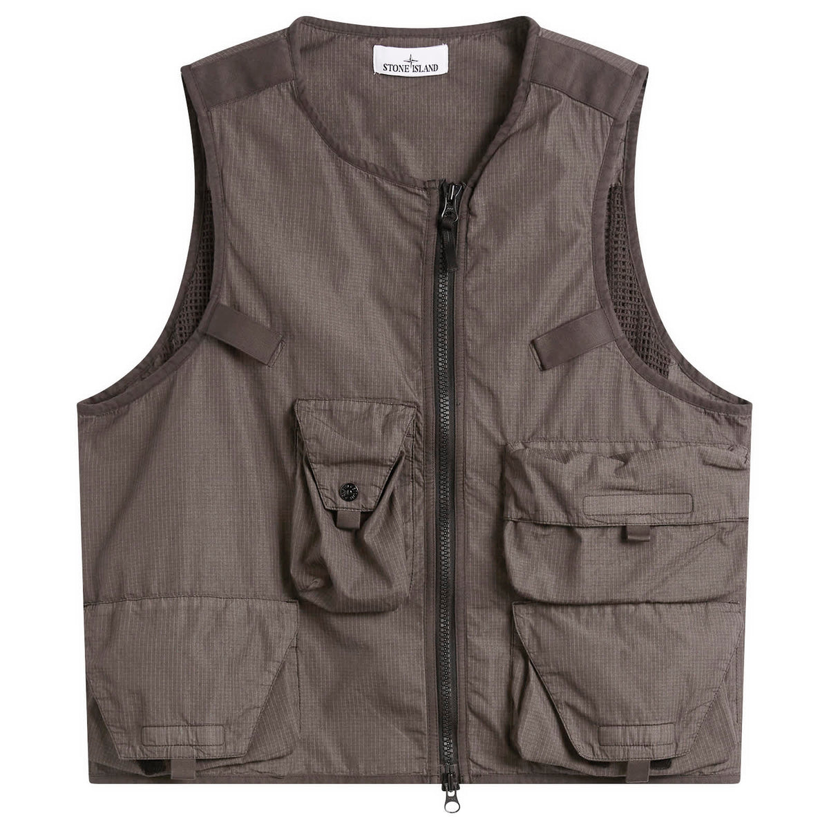 Stone Island Cotton Nylon Micro Ripstop Utility Vest