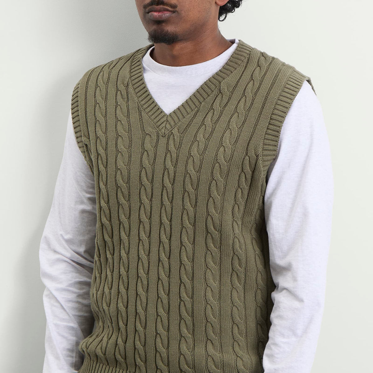 Beams Plus Cable Knit Vest