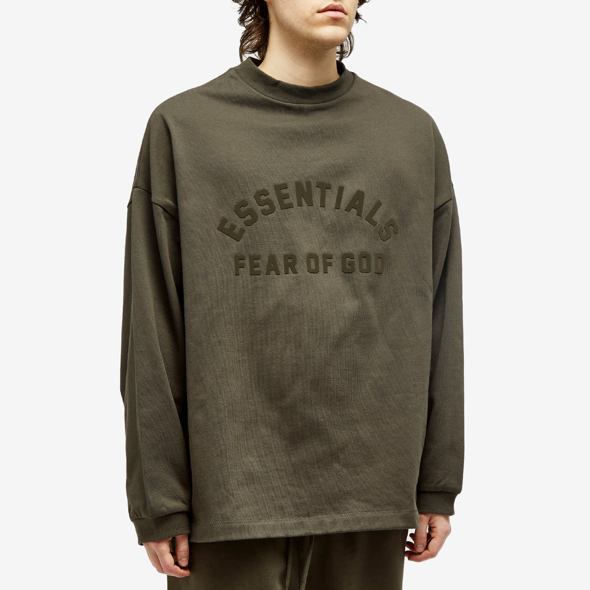 Fear of God ESSENTIALS Spring Long Sleeve Printed T-Shirt