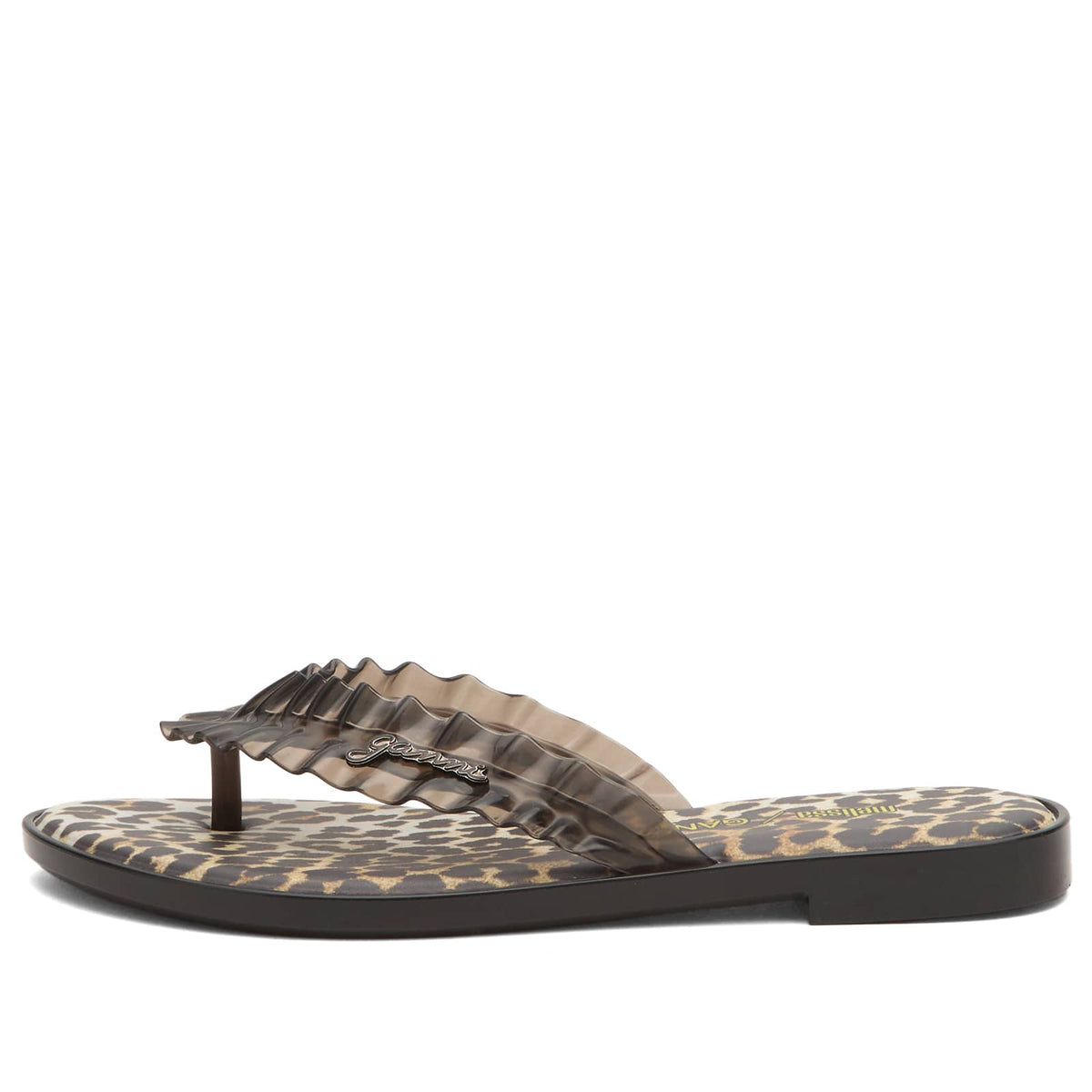Melissa x Ganni Leopard Flip Flop Slim