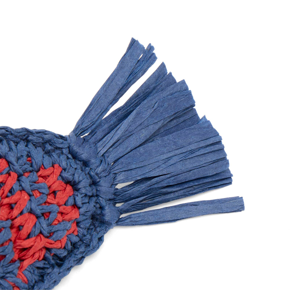Damson Madder Raffia Fish Bag Charm