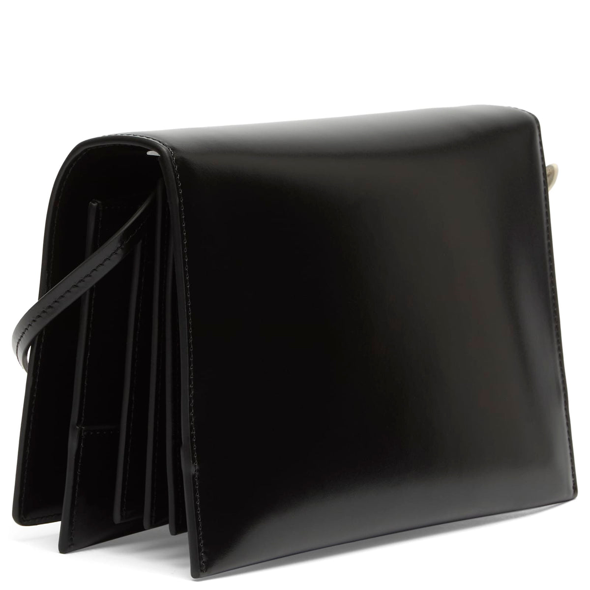 Jil Sander File SM Leather Shoulder Bag