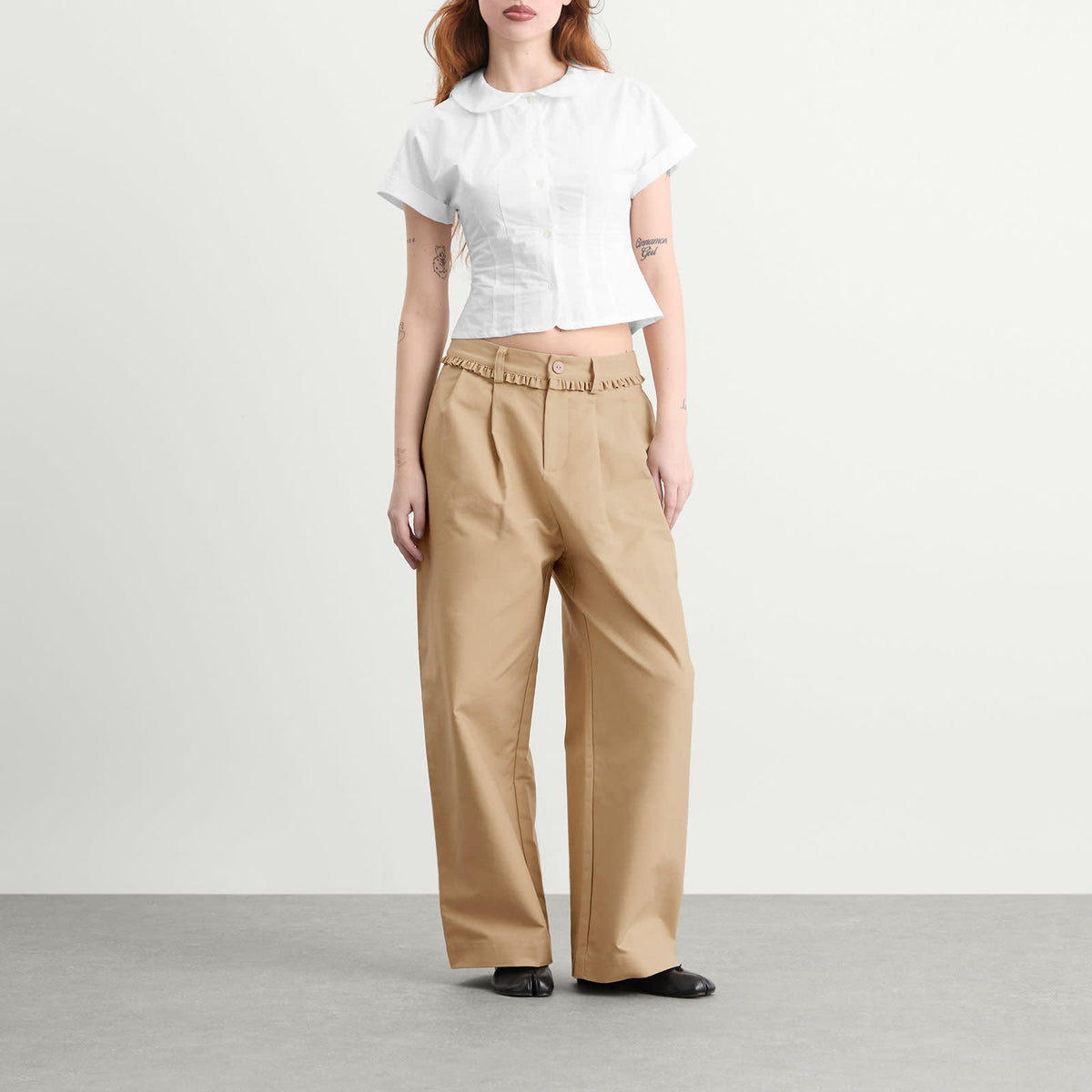 My Mum Made It Pleat Cotton Trousers