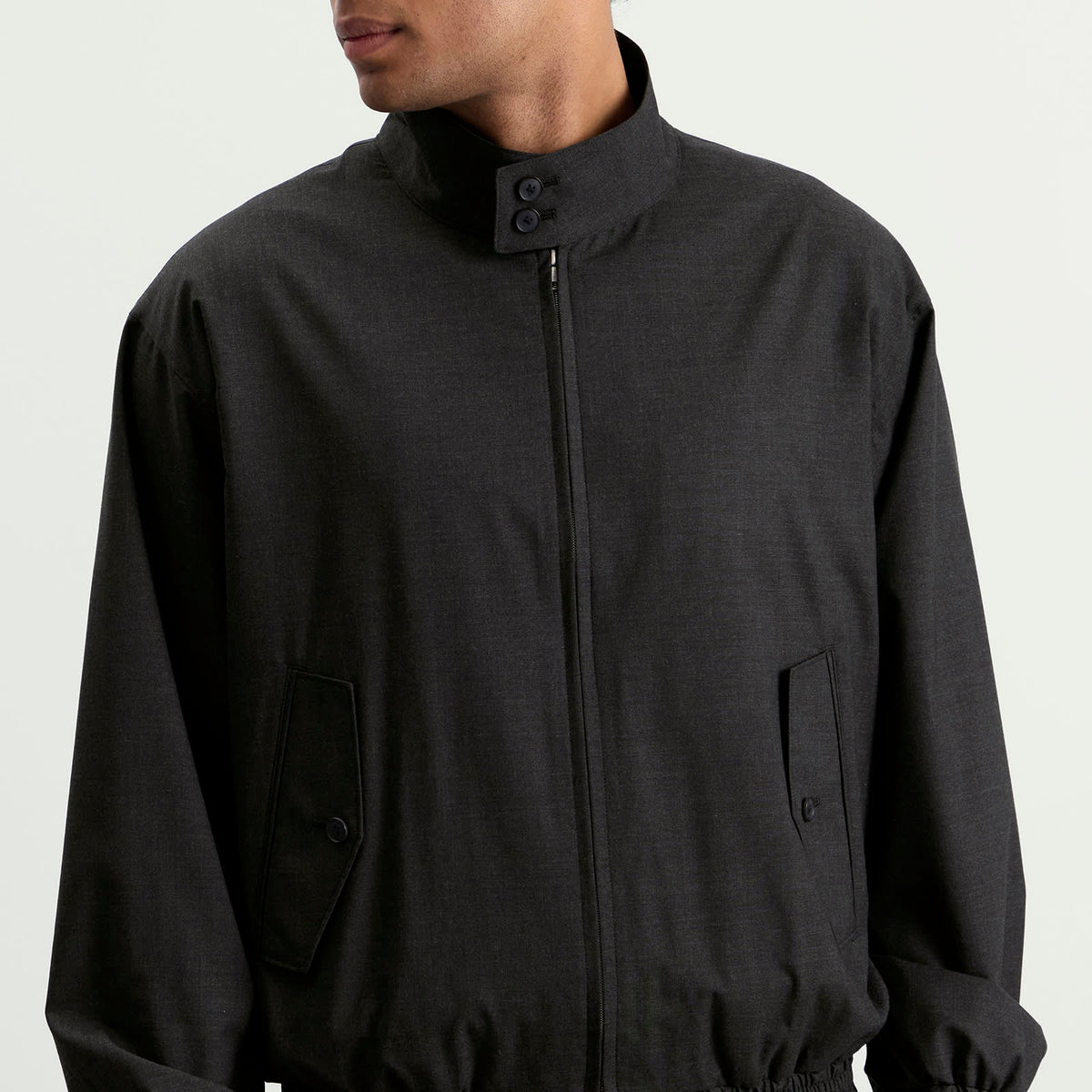 Auralee Tropical Wool Zip Blouson