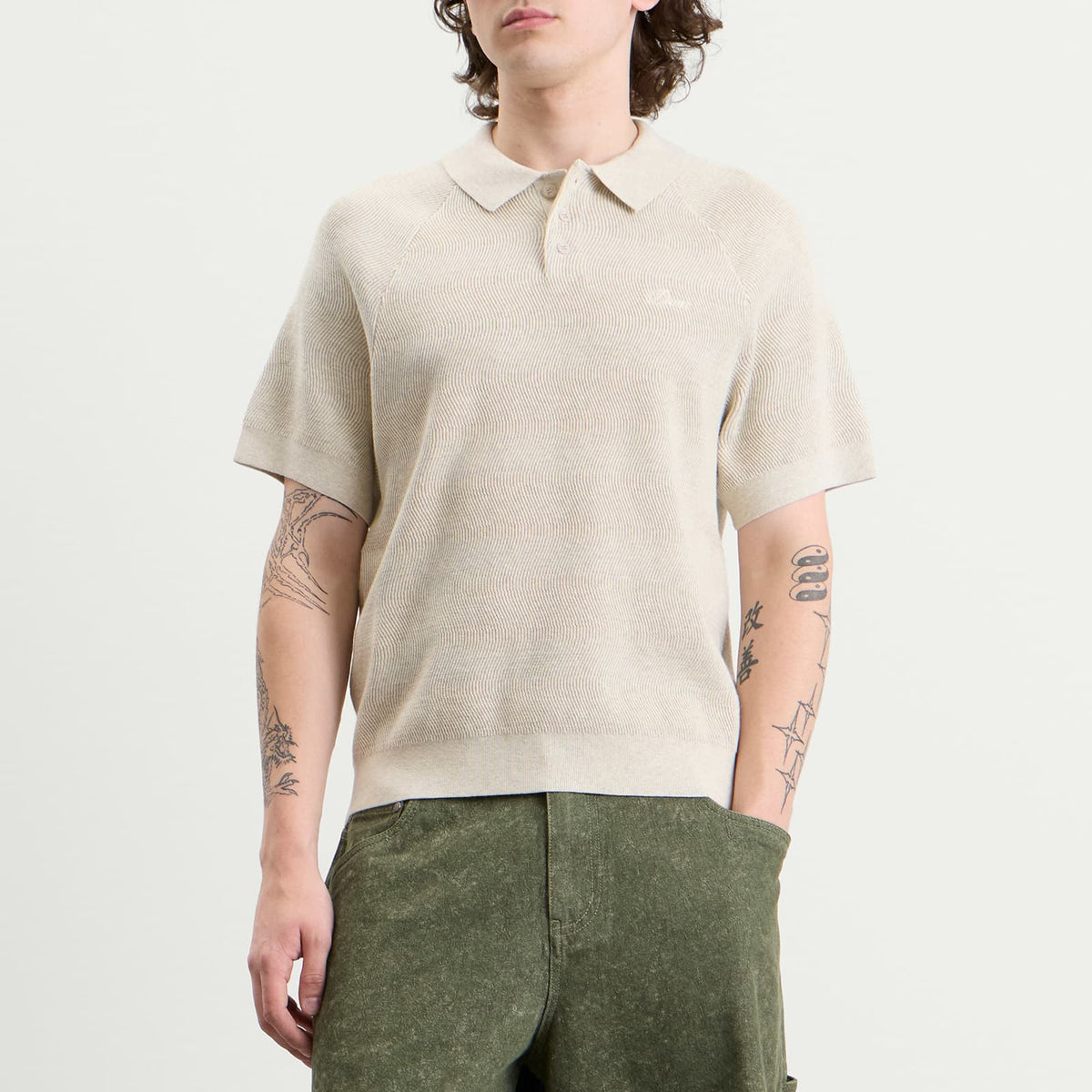 Dime Cable Knit Polo