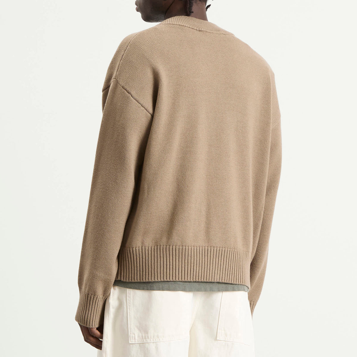 AMI Paris Cardigan With Contrasted Ami De Coeur