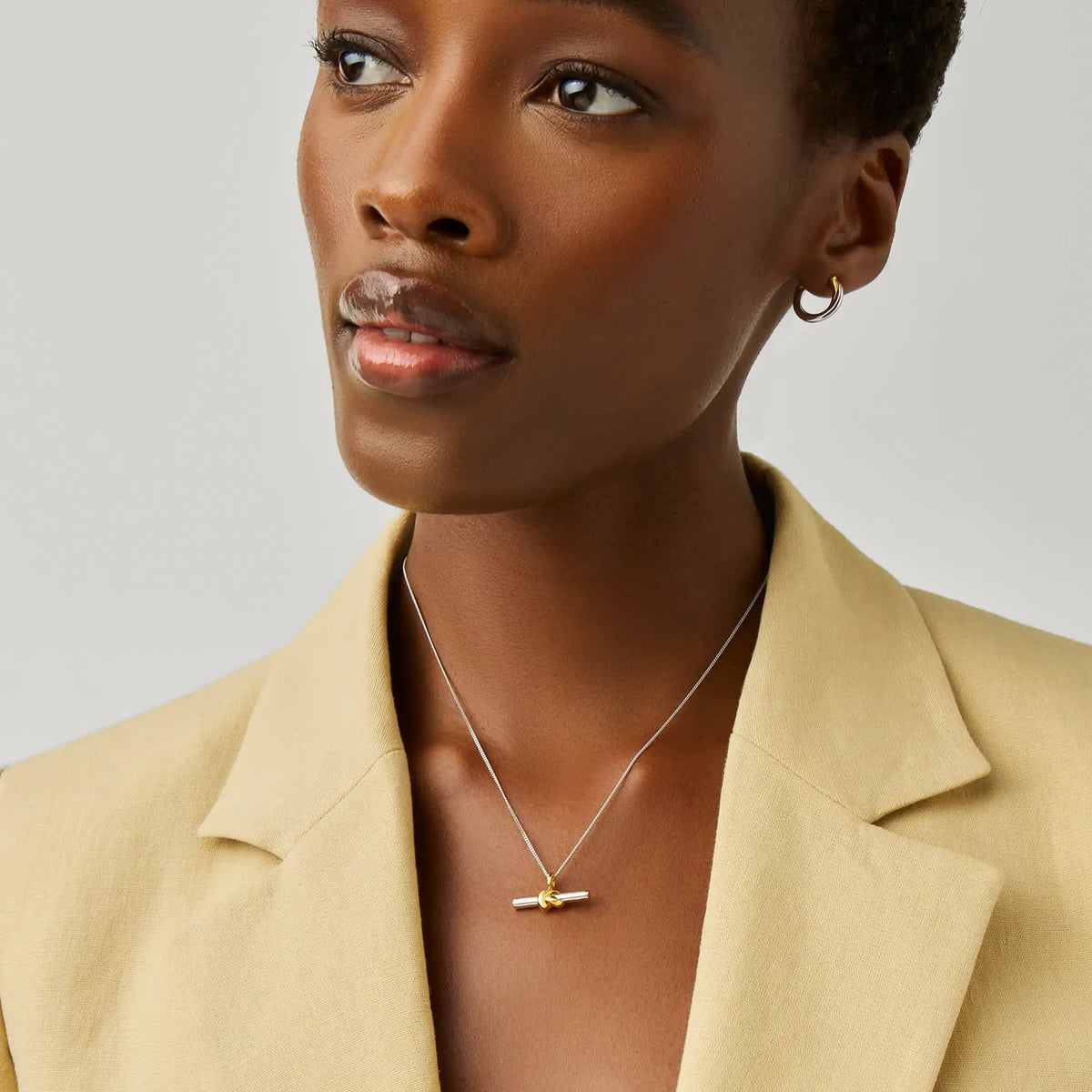 Missoma x Lucy Williams T-Bar Knot Pendant Necklace
