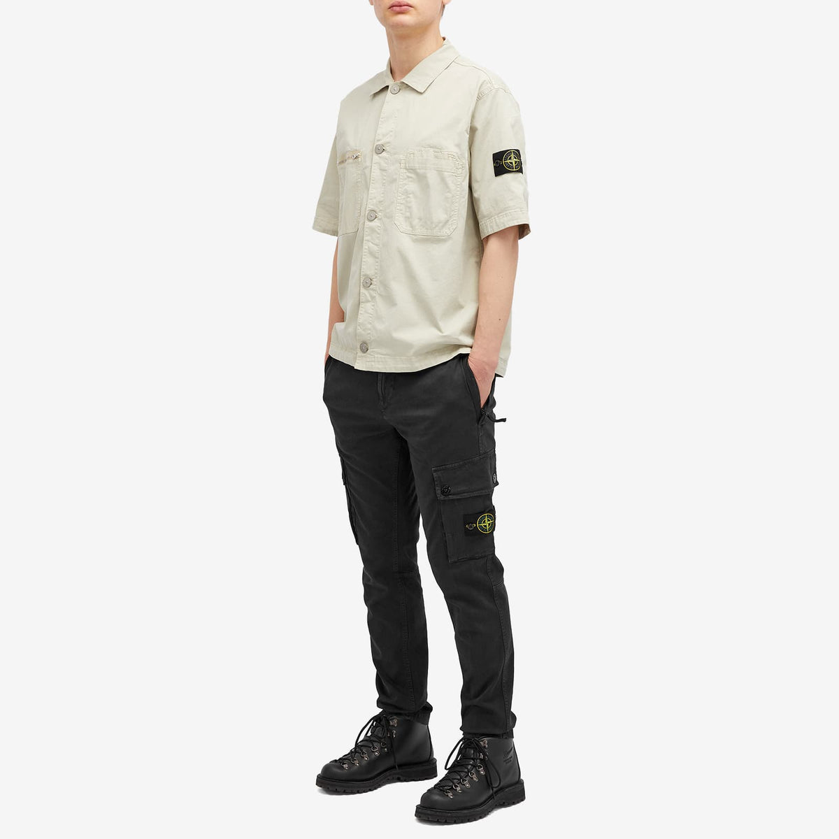 Stone Island Brushed Cotton Canvas Cargo Pants