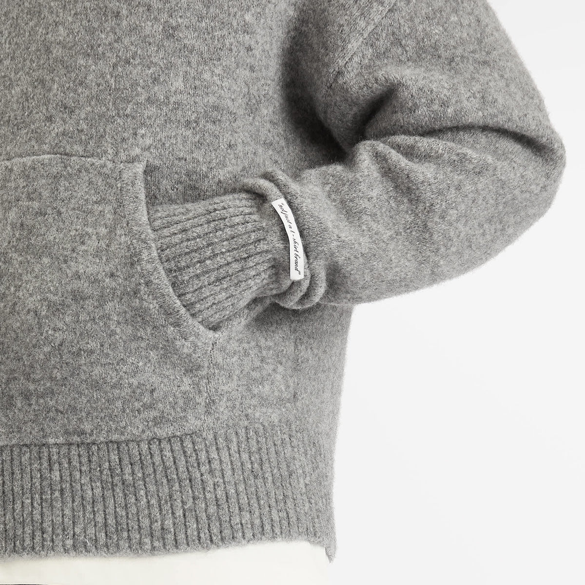 about:blank Mohair Knitted Logo Hoodie
