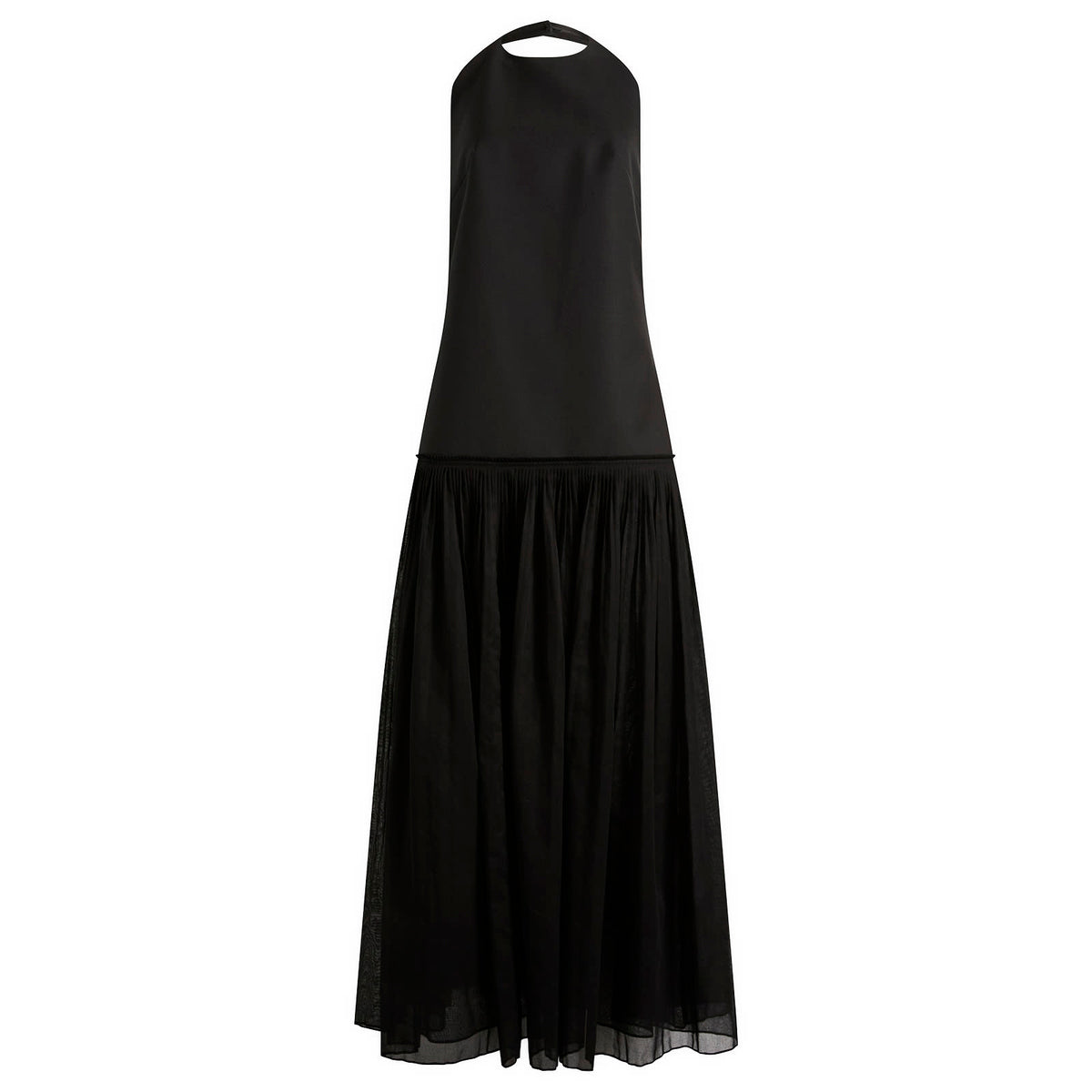 Rohe Pleated muslin halter dress