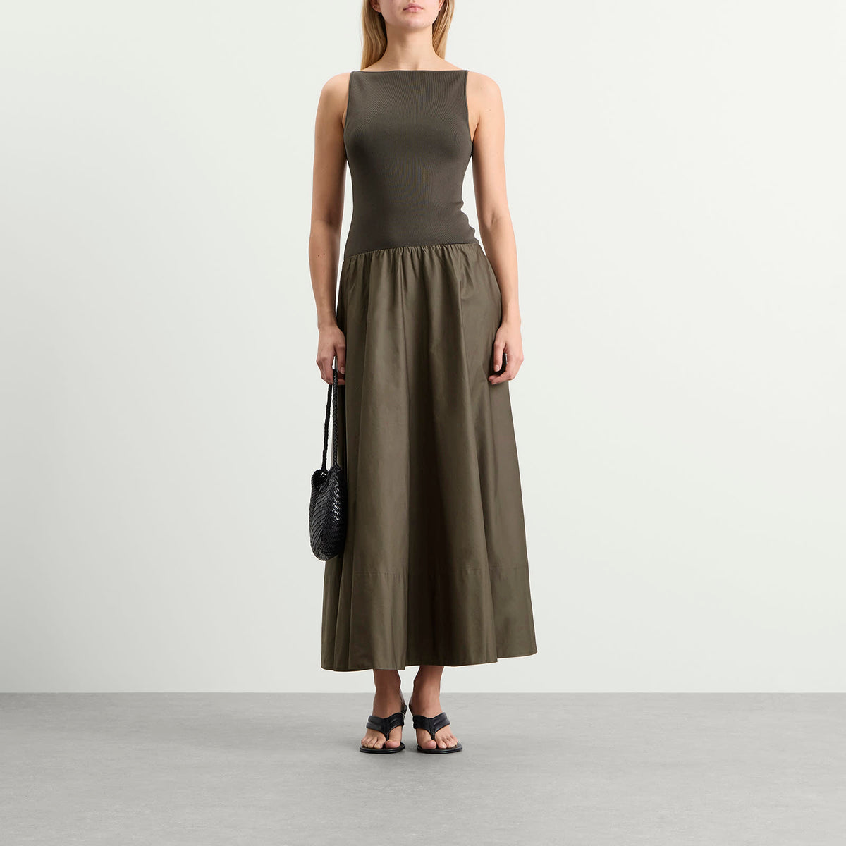 St. Agni Backless Circle Hem Dress