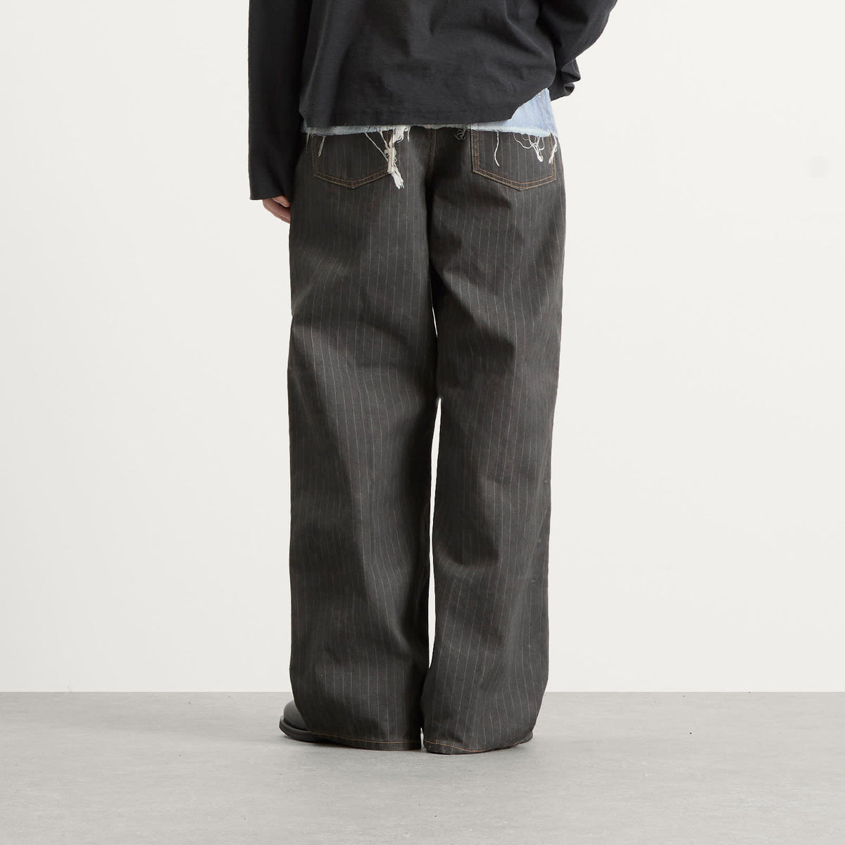 Acne Studios 1981 Trompe l’oeil Pinstripe Print Jeans