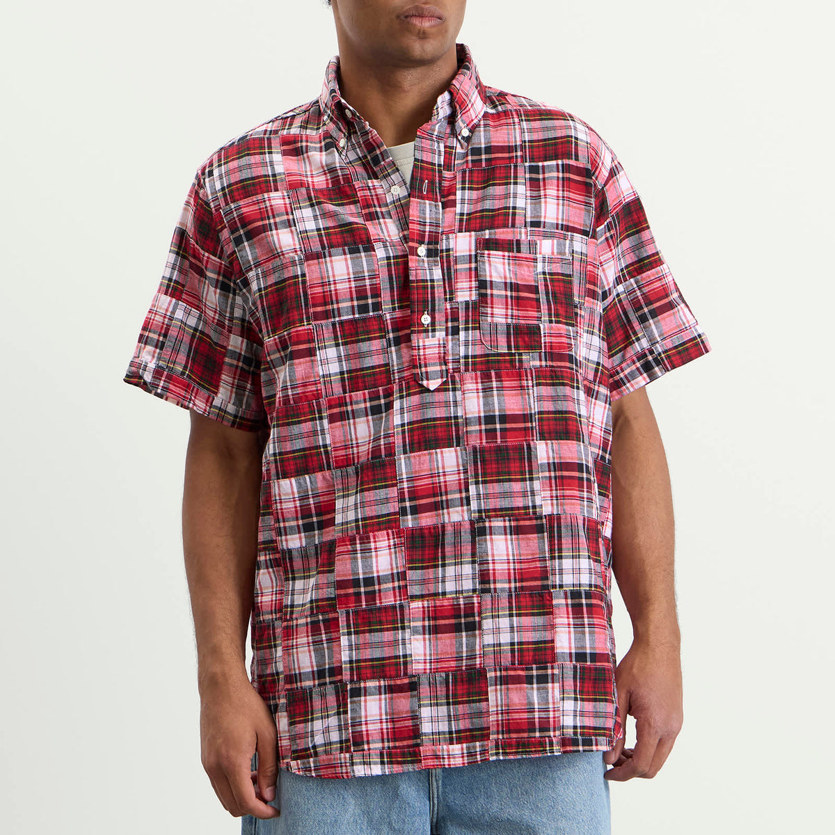 Beams Plus Pullover Patchwork Masras Shirt