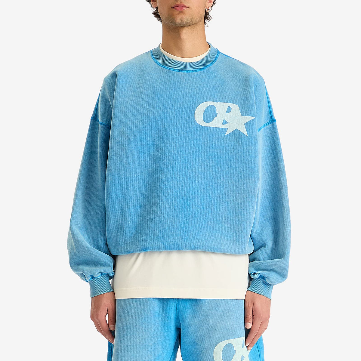 Cole Buxton CB Star Distressed Sweatshirt
