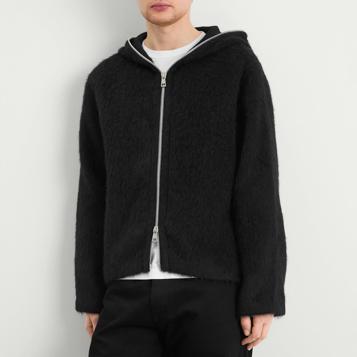 Our Legacy Hairy Wool Full Zip Hooded Jacket