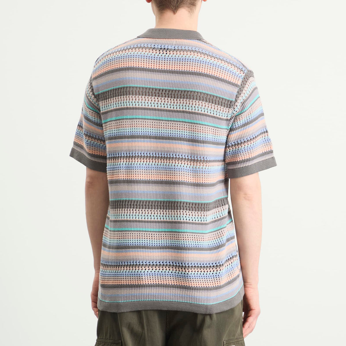 thisisneverthat Striped Knit Polo